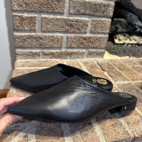 Vince Camuto Women's Arlette Slip-On Mules Black Leather Size 11M #232 - Picture 3 of 16